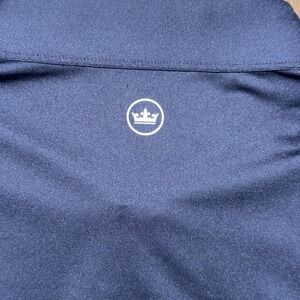 Peter Millar Summer Comfort Polo Men's Large Navy Blue Crown Logo